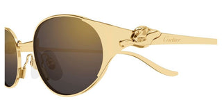 Cartier Ct0630s Women Gold Round Sunglasses