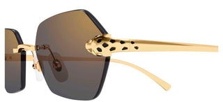 Cartier CT0636S women Gold Geometric Sunglasses