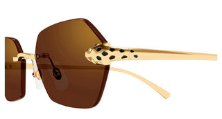 Cartier CT0636S women Gold Geometric Sunglasses