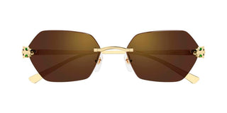 Cartier CT0636S women Gold Geometric Sunglasses