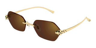 Cartier CT0636S women Gold Geometric Sunglasses