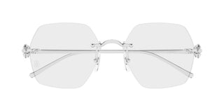 Cartier CT0646O women Silver Geometric Eyeglasses