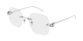 Cartier CT0646O women Silver Geometric Eyeglasses