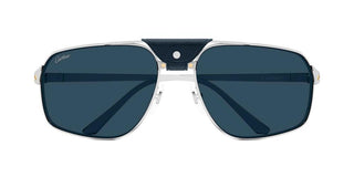 Cartier CT0651S men Silver Pilot Sunglasses