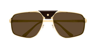 Cartier CT0651S men Gold Pilot Sunglasses