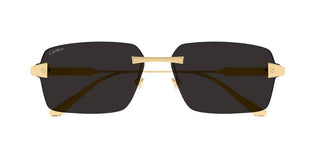 Cartier CT0652S men Gold Squared Sunglasses