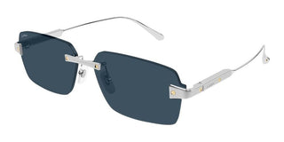 Cartier CT0652S men Silver Squared Sunglasses