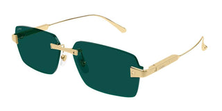 Cartier CT0652S men Gold Squared Sunglasses