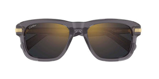 Cartier CT0657S men Grey Round Sunglasses
