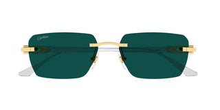 Cartier CT0660S men Gold Squared Sunglasses