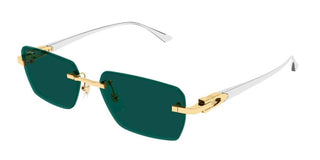 Cartier CT0660S men Gold Squared Sunglasses