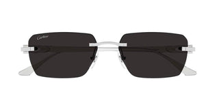 Cartier CT0660S men Silver Squared Sunglasses