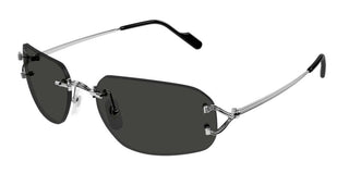 Cartier CT0663S unisex Silver Squared Sunglasses