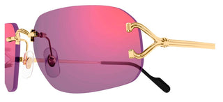 Cartier CT0663S unisex Gold Squared Sunglasses