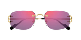 Cartier CT0663S unisex Gold Squared Sunglasses