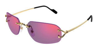 Cartier CT0663S unisex Gold Squared Sunglasses