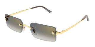 Cartier CT0672S unisex Gold Rectangle Sunglasses