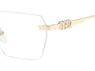 Dsquared2 D2 0102 men Gold Geometric Eyeglasses