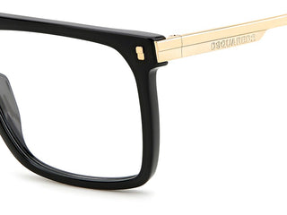Dsquared2 D2 0122 Men Black Rectangle Eyeglasses