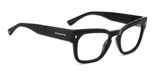Dsquared2 D2 0129 Unisex Black Rectangle Eyeglasses