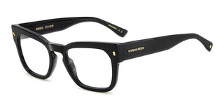 Dsquared2 D2 0129 Unisex Black Rectangle Eyeglasses