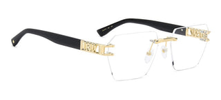 Dsquared2 D2 0173 Men Rose Gold Squared Eyeglasses