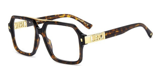 Dsquared2 D2 0174 Men Havana Squared Eyeglasses