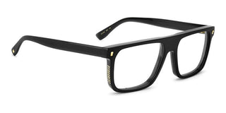 Dsquared2 D2 0182 Men Black Rectangle Eyeglasses