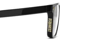 Dsquared2 D2 0182 Men Black Rectangle Eyeglasses