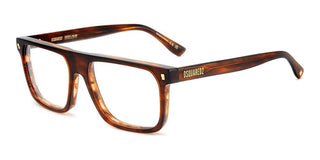 Dsquared2 D2 0182 Men Brown Rectangle Eyeglasses