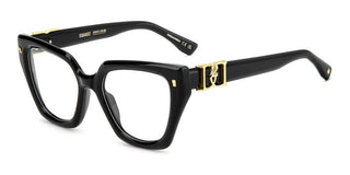 Dsquared2 D2 0186 Women Black Squared Eyeglasses