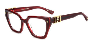 Dsquared2 D2 0186 Women Red Squared Eyeglasses