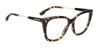 Dsquared2 D2 0187 Women Havana Geometric Eyeglasses