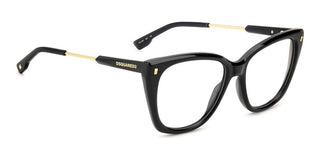 Dsquared2 D2 0187 Women Black Geometric Eyeglasses