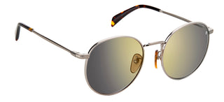 David Beckham DB 1056/F/S men Ruthenium Round Sunglasses