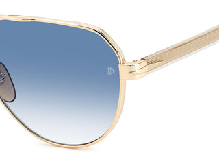 David Beckham DB 1121/G/S men Gold Pilot Sunglasses