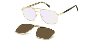 David Beckham Db 1187/g/c Men Gold Rectangle Sunglasses