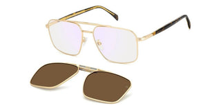 David Beckham Db 1187/g/c Men Gold Rectangle Sunglasses