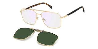 David Beckham Db 1187/g/c Men Gold Rectangle Sunglasses