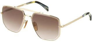 David Beckham DB 7001/S men Gold Geometric Sunglasses