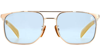 David Beckham DB 7048/S men Gold Pilot Sunglasses