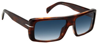 David Beckham DB 7063/S men Brown Geometric Sunglasses