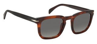 David Beckham DB 7076/S men Brown Squared Sunglasses