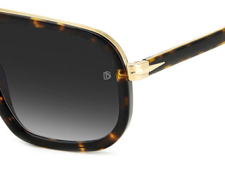 David Beckham DB 7101/S men Havana Geometric Sunglasses