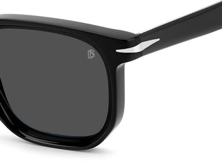 David Beckham Db 7133/s Men Black Rectangle Sunglasses