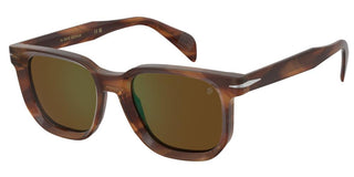 David Beckham DB 7133/S men Havana Rectangle Sunglasses