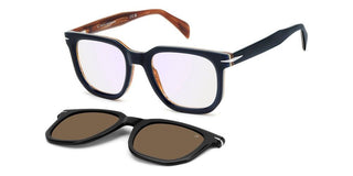 David Beckham Db 7143/c Men Blue Squared Sunglasses