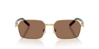 Dolce & Gabbana Dg 2316 Men Gold Rectangle Sunglasses