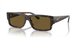 Diesel DL 2003 men Havana Rectangle Sunglasses