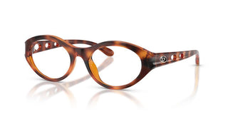 Diesel DL 6002U women Havana Oval Eyeglasses